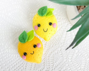Lemon plush pocket hug stuffed fruit, positive lemon , personalized gift message, tropical citrus fruits, dollhouse toy, miniature fruits