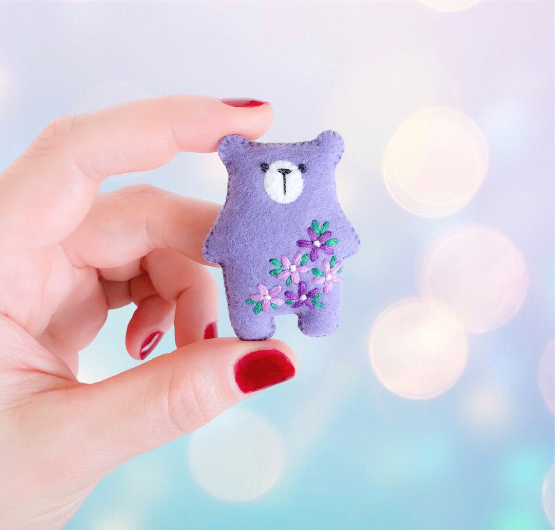 Floral Teddy Bear Tank Lavender