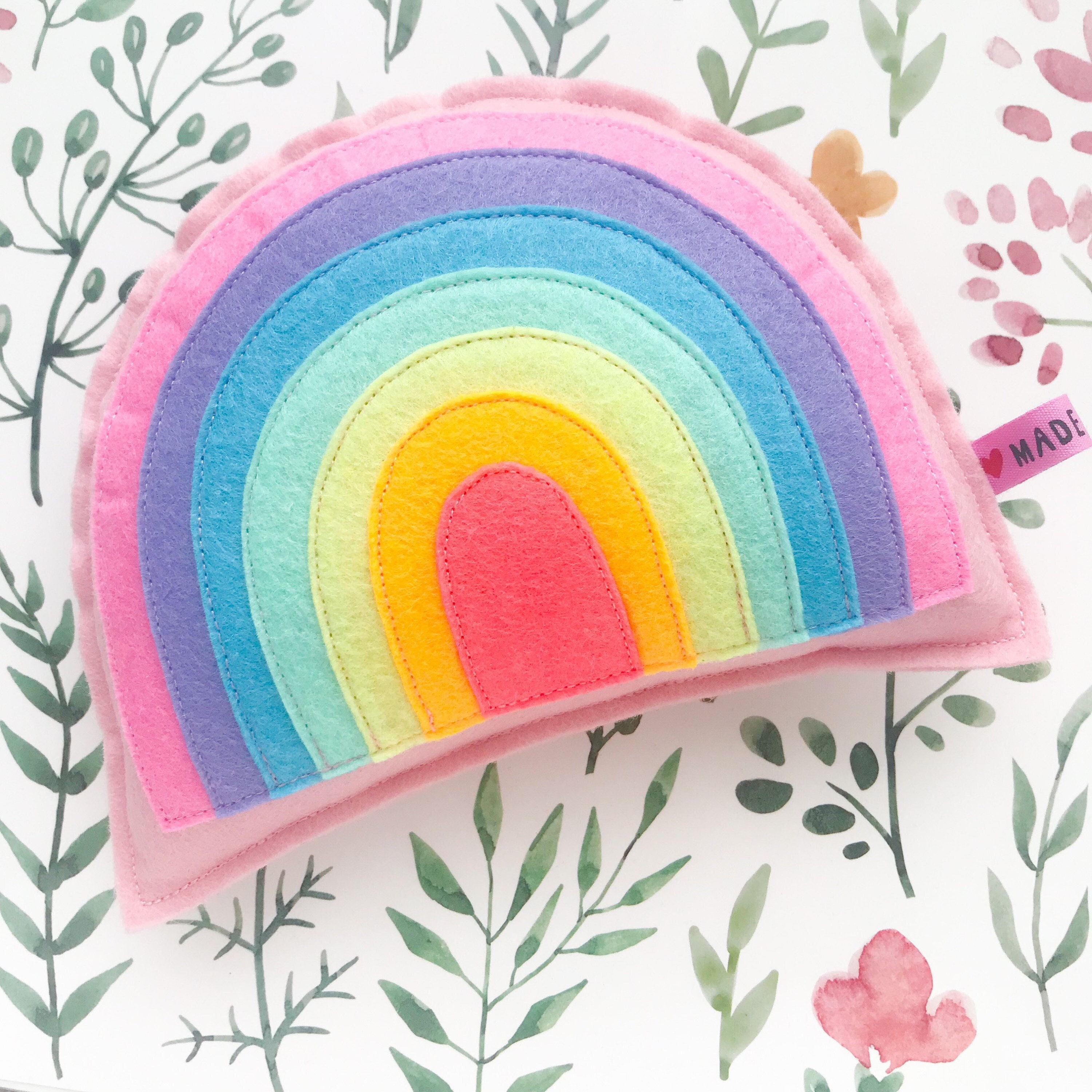 Pastel Rainbow Plush Baby Pink Rainbow Mini Cushion Baby | Etsy