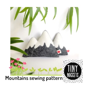 Patrón de costura de montaña de fieltro: Móvil infantil DIY (Patrón PDF) Tutorial fotográfico
