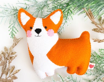 Corgi plushie, stuffed toy, corgi gifts, personalized dog lovers gift, doggies pets cute animals, small puppy toy, mini corgi kawaii toy