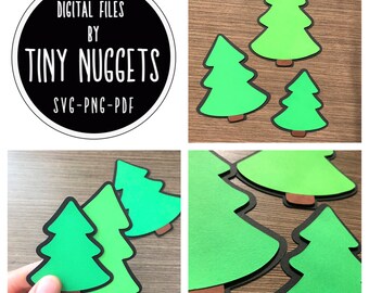 Spruce tree, Christmas tree, forest trees SVG file, Digital download, file for Cricut, cut file, paper crafts, scrapbooking, Silhouette file