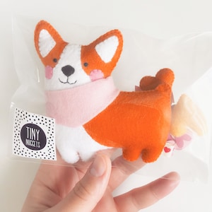 Felt corgi plush PDF template pattern dog ornament toy sewing pattern, kids crafts projects DIY sewing, stuffed animal, dog lover gift image 8