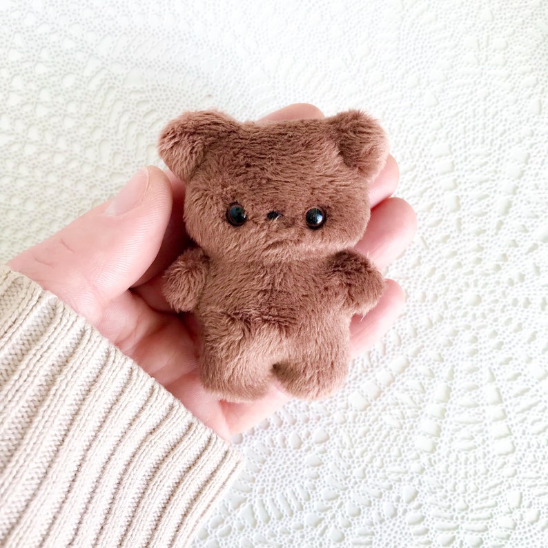 Small Teddy Bear Plush Pocket Pet Bear Hug, Stuffed Toy, Woodland
