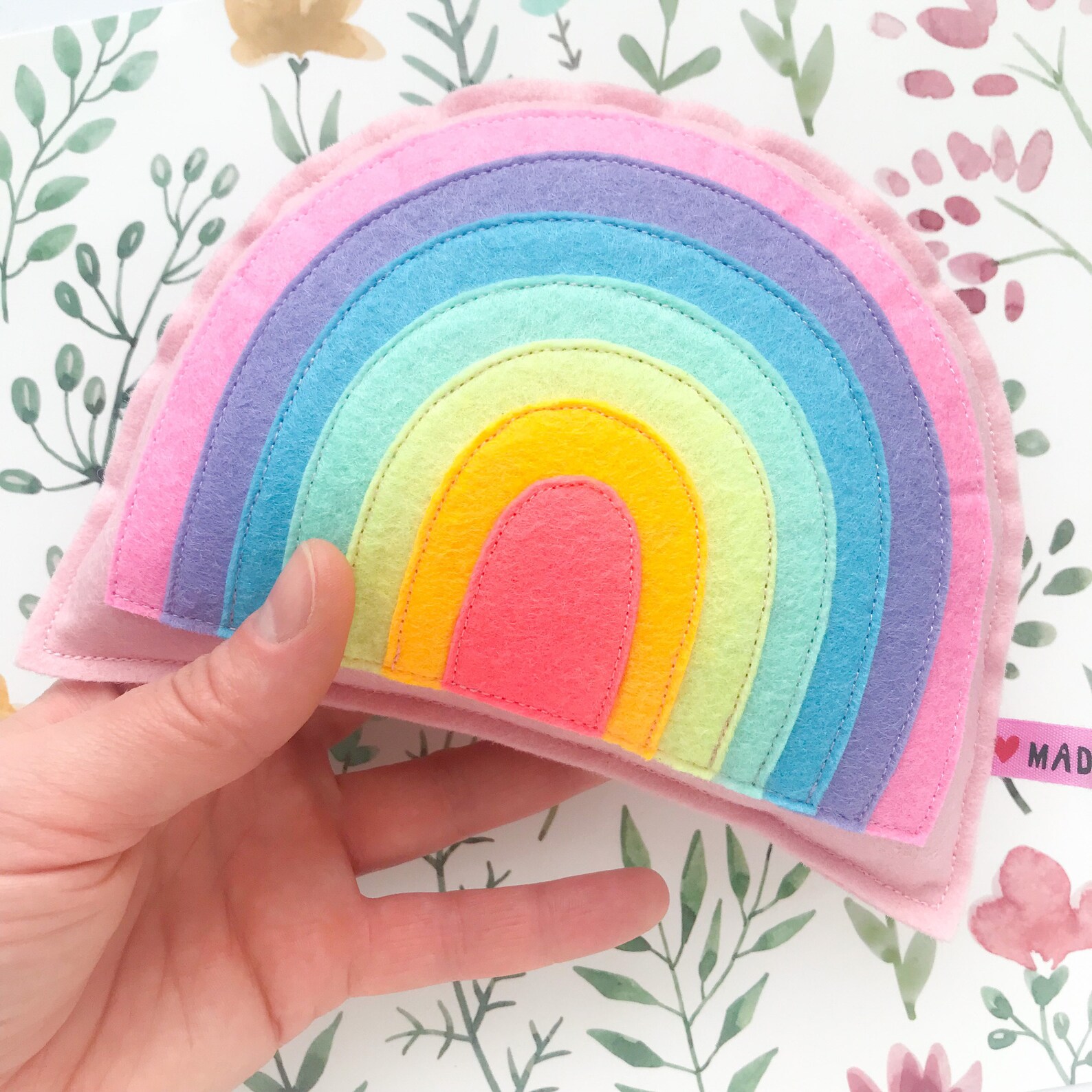 Pastel Rainbow Plush Baby Pink Rainbow Mini Cushion Baby | Etsy