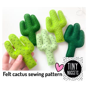 Felt Cactus Sewing Pattern: Photo Tutorial, DIY Plush (PDF Pattern)