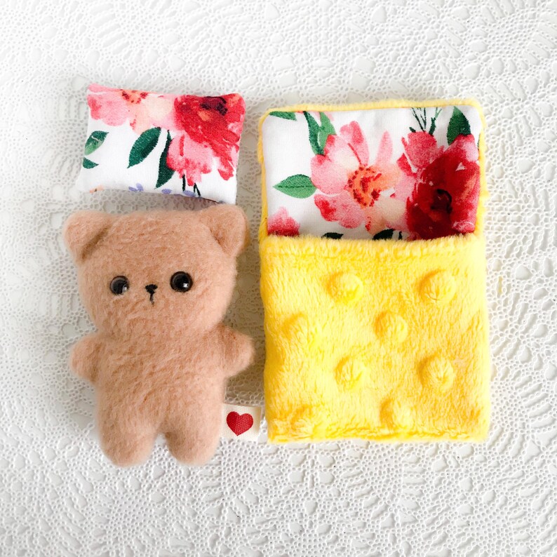 Little Teddy Bear Flowers Sleeping Bag, Travel Toy for Kids, Stuffed