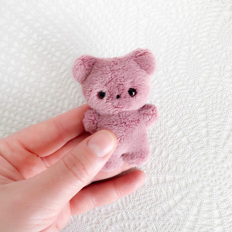 Small Teddy Bear Plush Pocket Pet Bear Hug, Stuffed Toy, Woodland