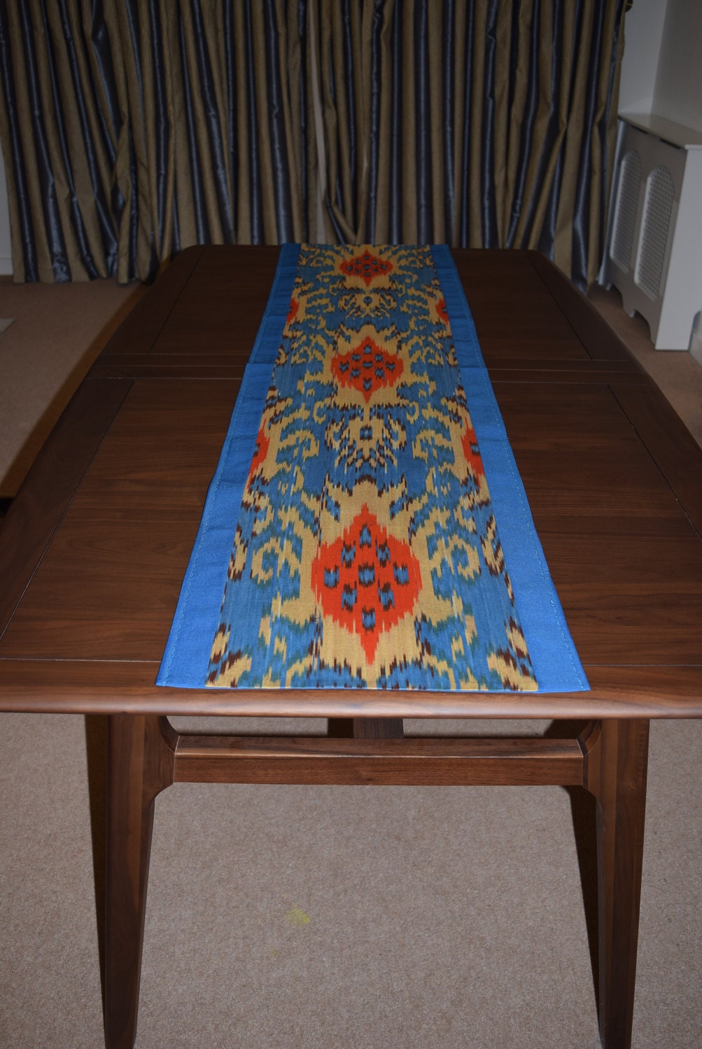 Light blue table runner table linen handmade table runner Etsy