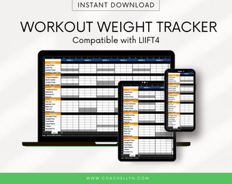 Weight Tracker Excel Tabellenkalkulation - Kompatibel mit LIIFT4
