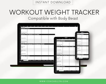 Weight Tracker Excel - Kompatibel mit Body Beast