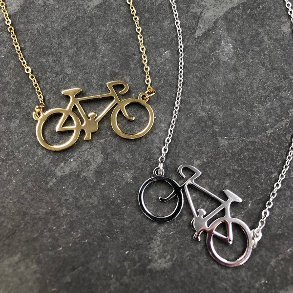 Stainless Steel Road Bike / Gravel Bike / Cyclocross Bike Necklace