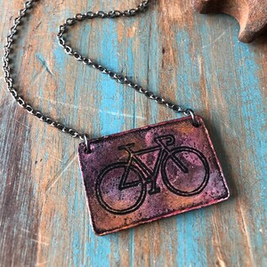 Hand Painted Road Bike Necklace | Gravel Bike | Bicycle Necklace | Bicycle Jewelry | Bike Jewelry | Bike Art | Cyclist Gift | Bicycle Gift