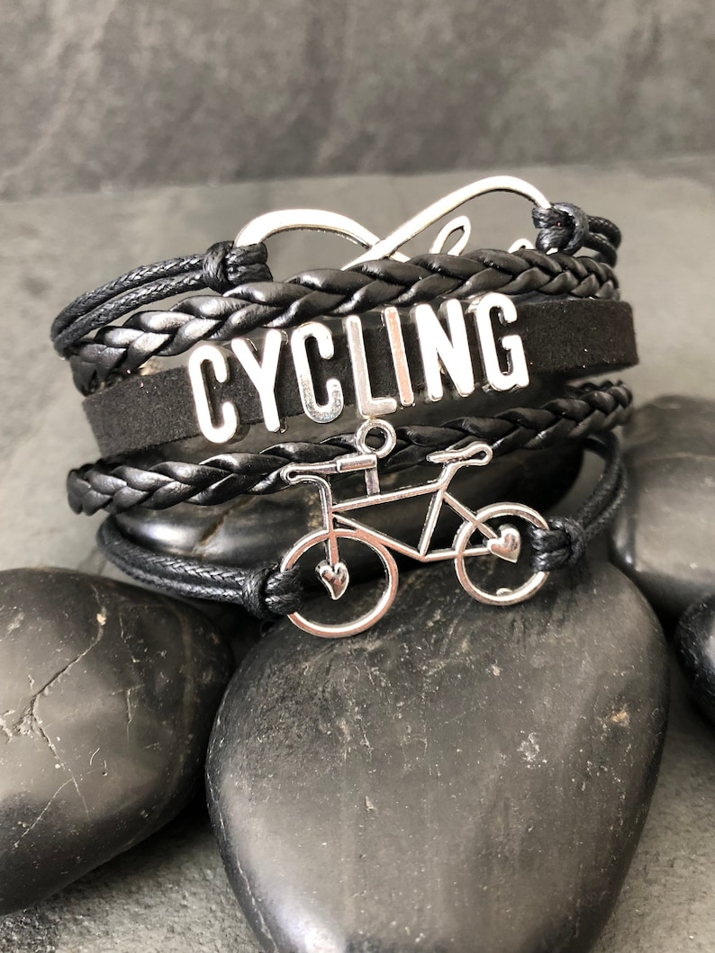 Black Bike Bracelet Bicycle Gifts Bicycle Bracelet - Etsy