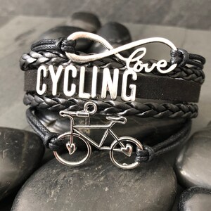 Black Bike Bracelet Bicycle Gifts Bicycle Bracelet - Etsy