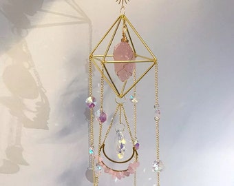 Gemstone Suncatcher Rose Quartz | Amethyst | Flourite | Opalite |