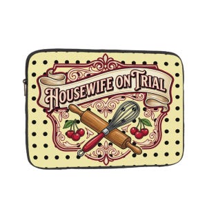 Funda para portátil estilo años 50 / Funda vintage pin-up para portátil / Funda divertida para ordenador / Bolsa para portátil con estilo / Funda protectora para portátil