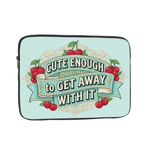 50s Retro Laptop Sleeve | Vintage Pin Up Laptop Case | Funny Computer Sleeve | Sassy Laptop Bag | Protective Notebook Cover