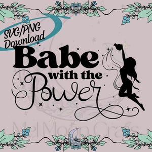 Babe with the Power Aquarius Silhouette: SVG, PNG, JPG (Digital Download)