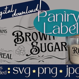 Kitchen/Pantry Organization Labels Vintage Style digital download for all the basic pantry staples