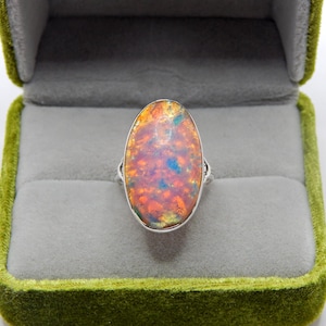 Art Deco Harlequin Glass Ring