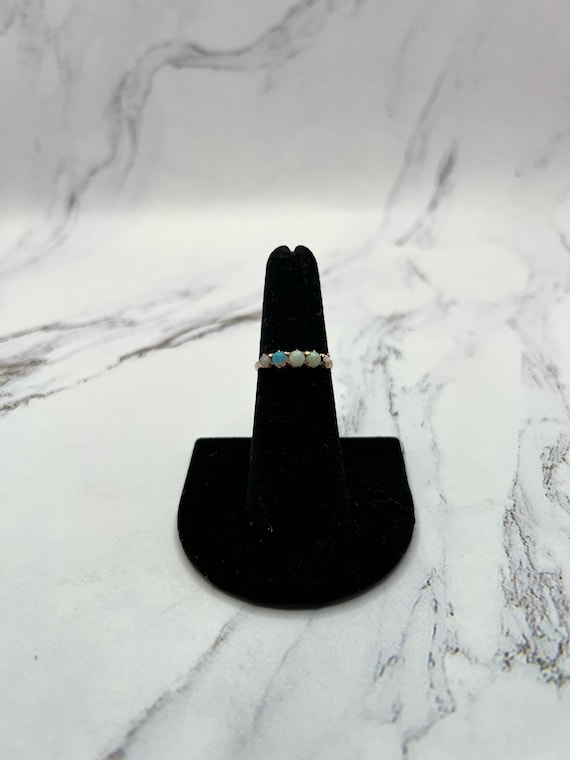 Antique Multi-Stone Opal Ring - image 4