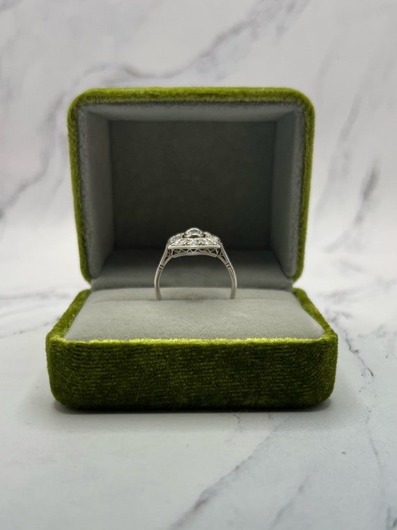 APPRAISED Art Deco Hexagonal Shield Engagement Ri… - image 4