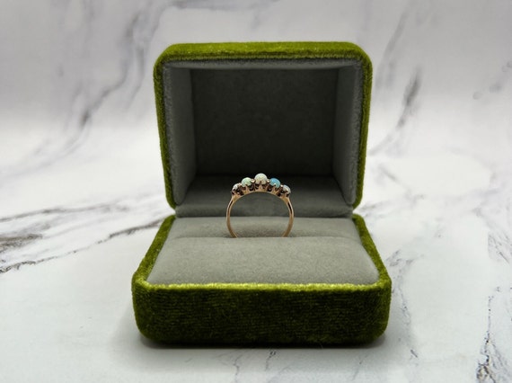 Antique Multi-Stone Opal Ring - image 3