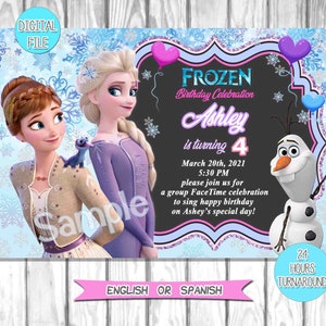 Frozen Invitation, Frozen Birthday Invitation Printable, Frozen Invitation, Frozen Birthday Party Invites, Winter, FROZEN INVITATION