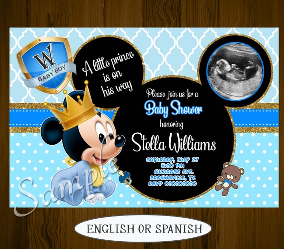 Shower Baby Free Online Mickey Mouse Baby Shower Invitations