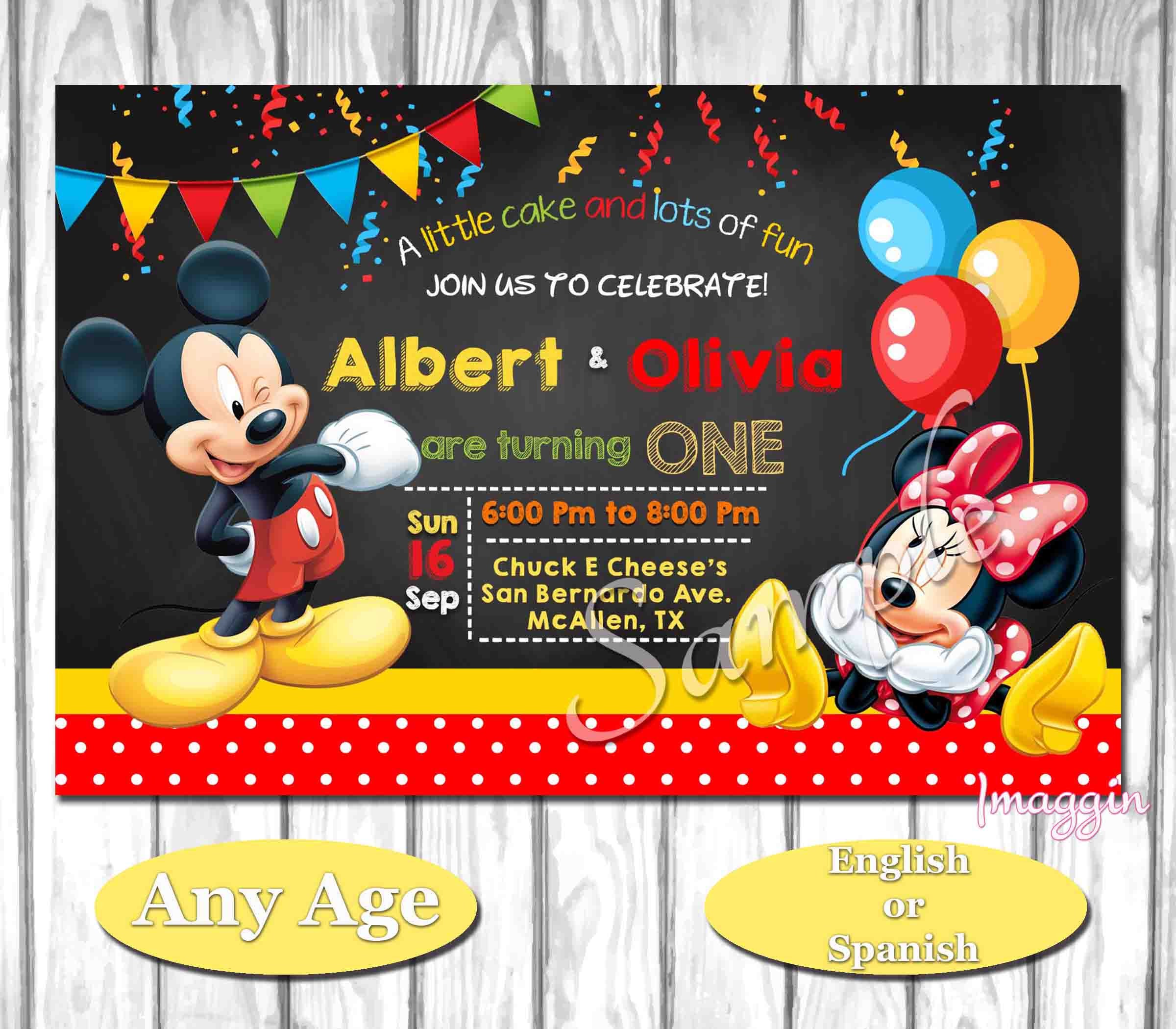 FELIZ CUMPLEAÑOS A MICKEY MOUSE Y MINNIE MOUSE! D