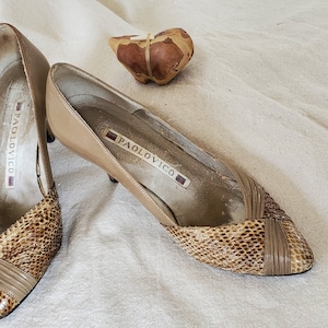Vintage Paolovico Snake Skin Heels-Size 5