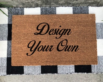 Design Your Own Doormat Personalized Doormat Housewarming Etsy