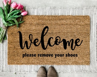 Remove Shoes Doormat Etsy