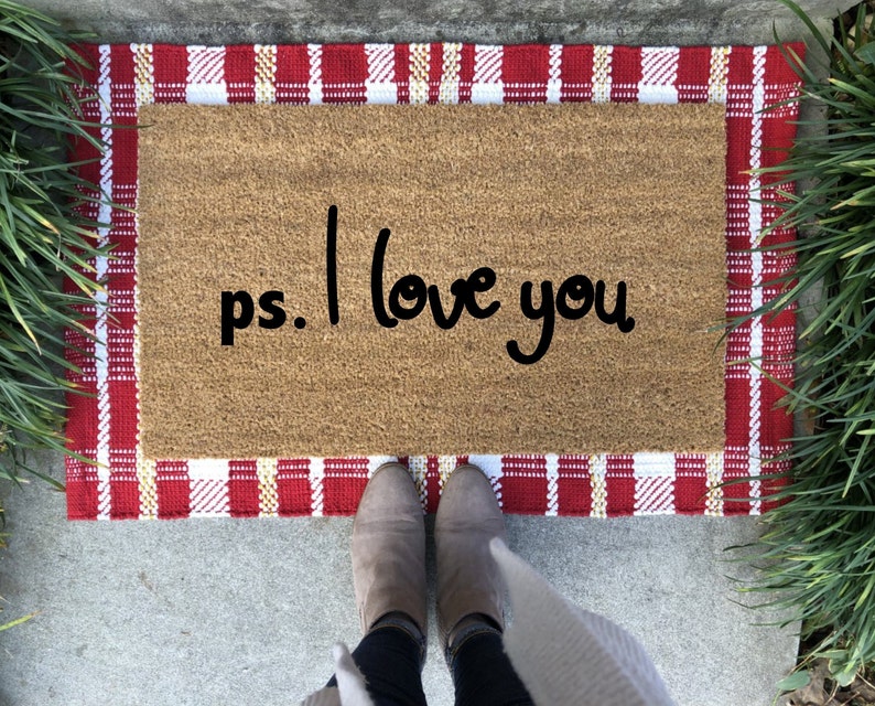 PS I Love You Doormat Valentine's Day Doormat in Love Etsy
