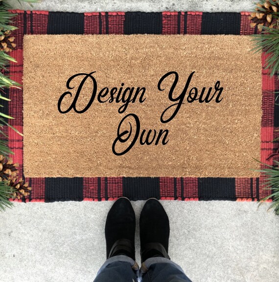 Design Your Own Doormat Custom Personalized Doormat Housewarming Gift New Home Realtor Gift Christmas Doormat