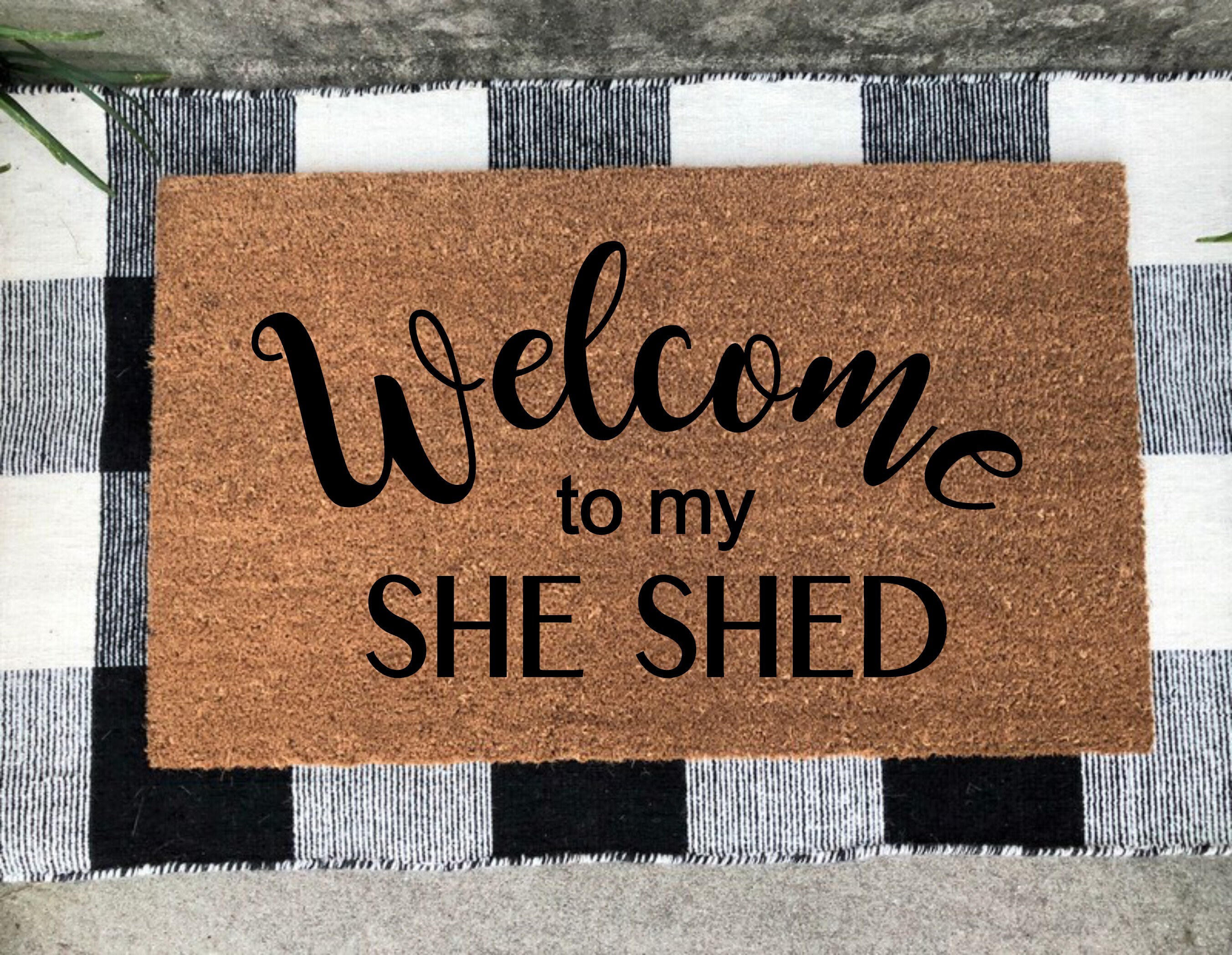 to my She Shed doormat Girl Cave doormat New She Etsy