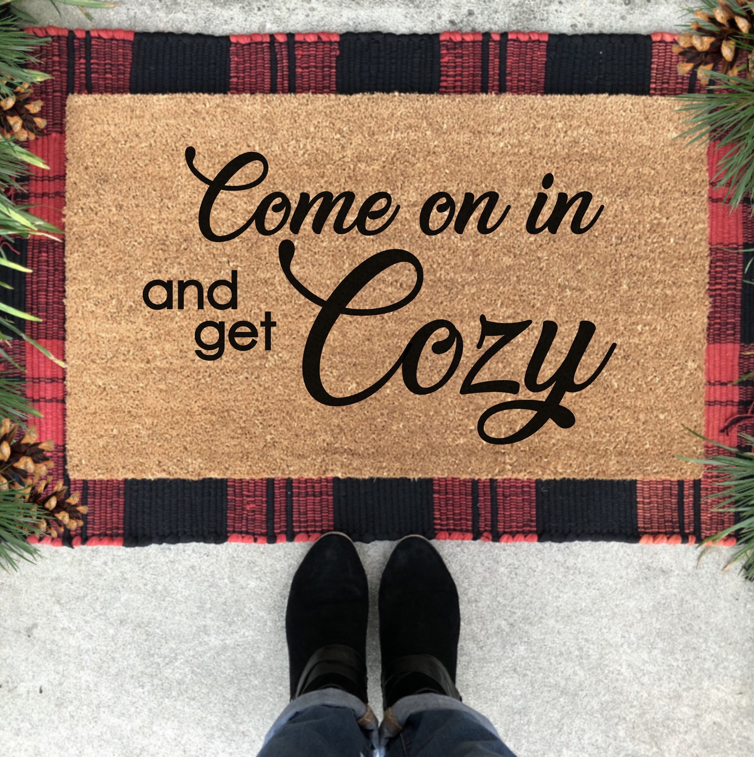 Come on in and get Cozy doormat Baby it's cold outside Etsy