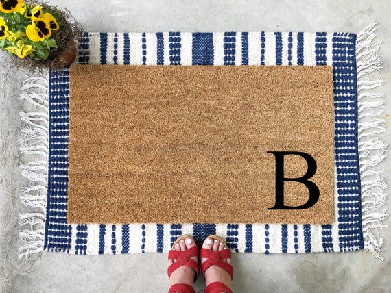 Initial Doormat Last Name Initial Doormat Custom Doormat New Home Gift Idea Housewarming Gift Realtor Gift Personalized Doormat