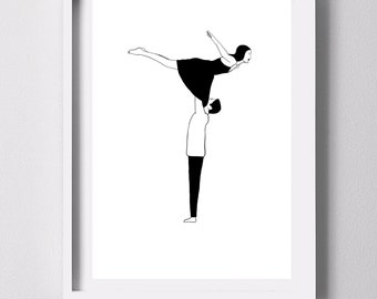 Dancing print | Dirty Dancing Print | Dance Moves | Minimalist Wall Art | Simple Line illustration | Minimal Art Print | Modern decor