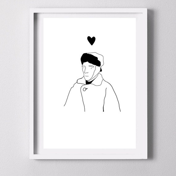 Vincent Van Gogh Funny Art Print Minimalist Line Art Simple - Etsy Vincent Van Gogh Funny Art Print Minimalist Line Art Simple - Etsy