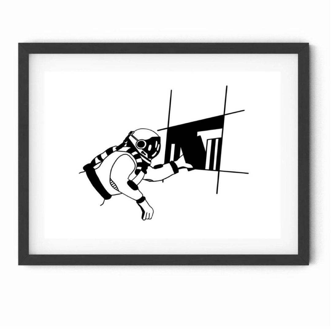 Interstellar Art Print, Minimalist Wall Art, Space Wall Art, Scifi