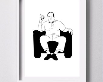 The Sopranos art print, Tony Soprano inspired print, TV art, The Sopranos artwork, The Sopranos, The Sopranos poster, James Gandolfni