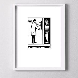 Gruselige Illustration, Gruselige Illustration, Horror Poster, Makaberes Poster, Handgezeichnete Home Prints, schwarzer Humor Poster