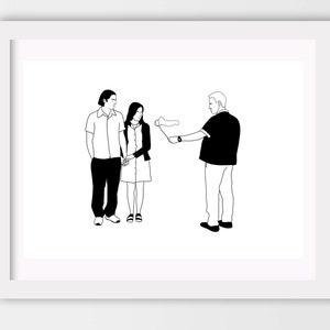BottleRocket Art Print, Wes Anderson Inspired Wall Art, Minimalist Print  , Black and white Print, Movie Poster , Simple line Art, Film gift