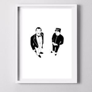 The Grand Budapest Hotel Art Print, Wes Anderson Inspired Wall Art, Minimalist Print , Simple line Art, Film Movie gift
