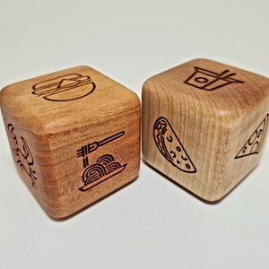 DieCider - Food Die - Wood Die - Dinner Die - Food Decider - Fun Dice - Unique Dice - Foodie Gift - Funny Gift - Fun Wedding Gift