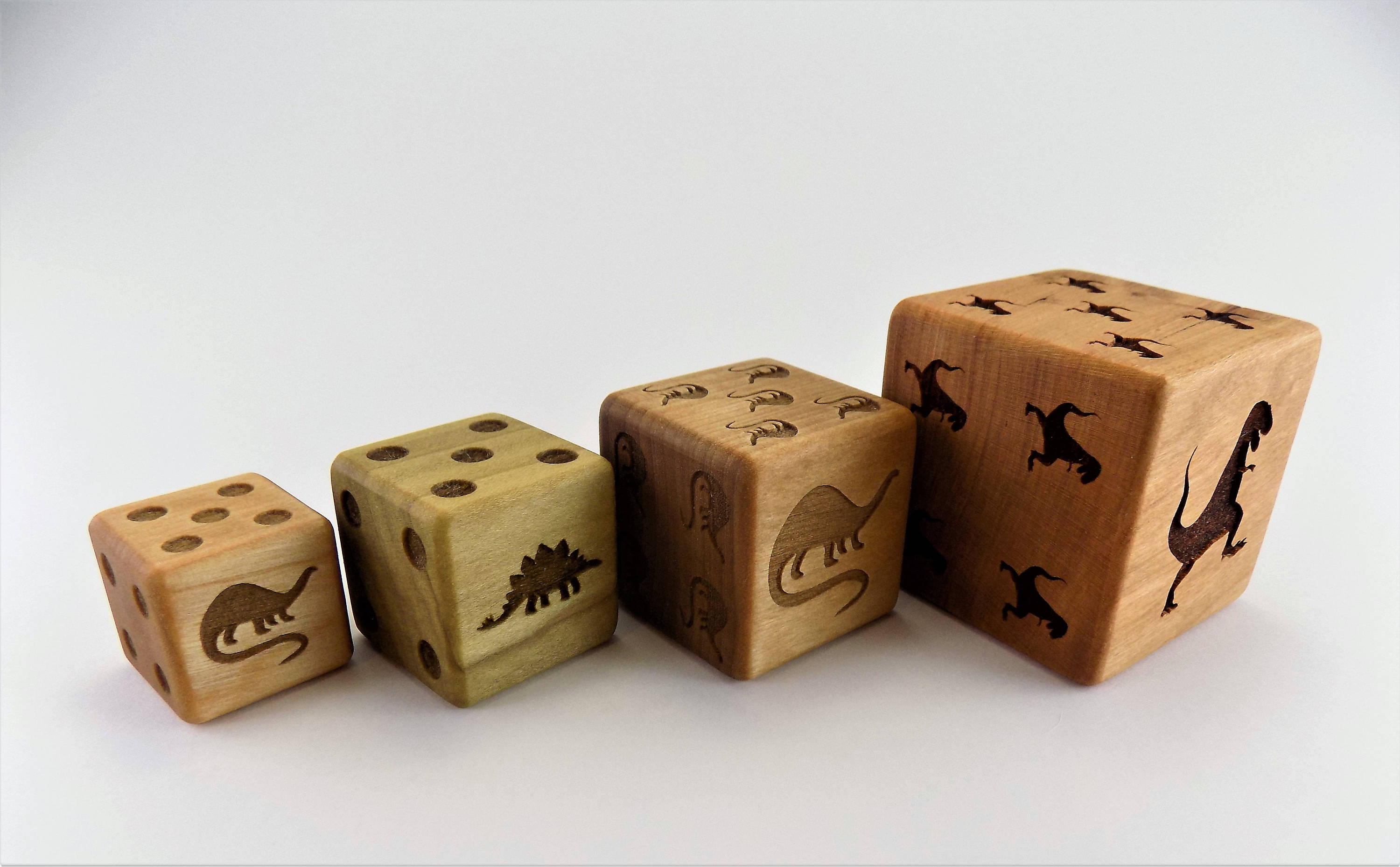 Dino Dice Dinosaur Dice Fun Dice Wood Dice Wooden Dice Etsy