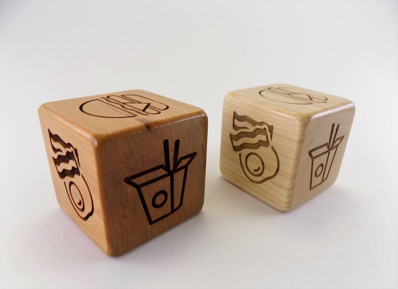 DieCider Food Dice Wood Dice Dinner Dice Food Decider Etsy