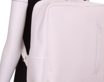 Pure White Silver Buckle LOVE Tennis Backpack